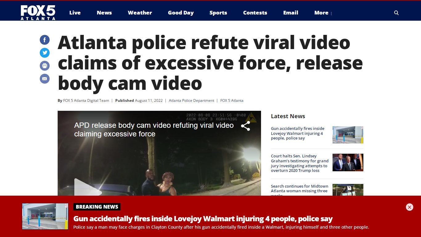 Atlanta police refute viral video claims of excessive force, release ...